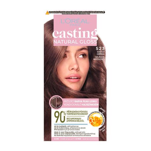 L’Oréal Paris Casting Creme Natural Gloss semipermanentná farba na vlasy odtieň 523 Brown Caramel