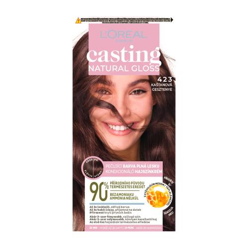 L’Oréal Paris Casting Creme Natural Gloss semipermanentná farba na vlasy odtieň 423 BROWN NOISETTE 1 ks