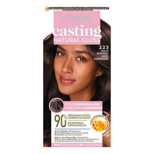 L’Oréal Paris Casting Creme Natural Gloss semipermanentná farba na vlasy odtieň 223 Brown Espresso