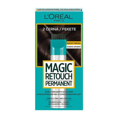 L’Oréal Paris Magic Retouch Permanent tónovacia farba na odrasty s aplikátorom odtieň 2 BLACK 1 ks