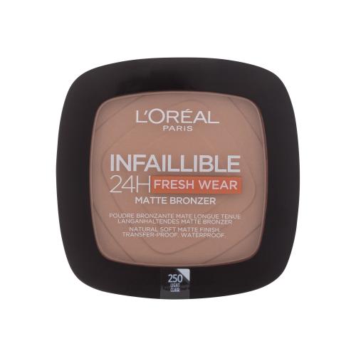 L'Oréal Paris Infaillible 24H Fresh Wear Matte Bronzer 9 g bronzer pre ženy 250 Light