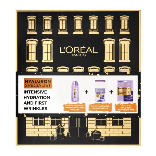 L'Oréal Paris Hyaluron Specialist Intensive Hydration And First Wrinkles darčeková kazeta darčeková sada