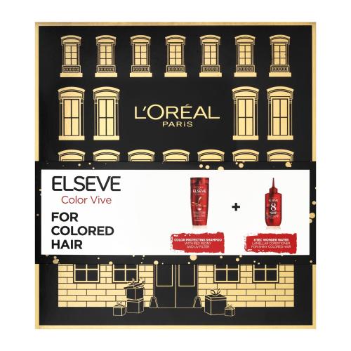 L'Oréal Paris Elseve Color-Vive darčeková kazeta šampón Elseve Color Vive 250 ml + balzam na vlasy Elseve Color Vive 8 Second Wonder Water 200 ml