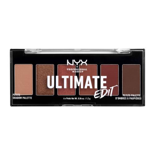 NYX Professional Makeup Ultimate Edit Petite Shadow paletka očných tieňov odtieň 01 Warm Neutrals 6x1.2 g
