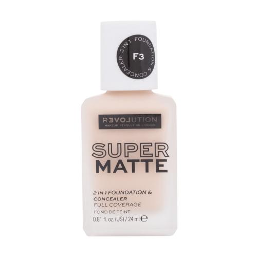 Revolution Relove Super Matte Foundation dlhotrvajúci zmatňujúci make-up odtieň F3 24 ml