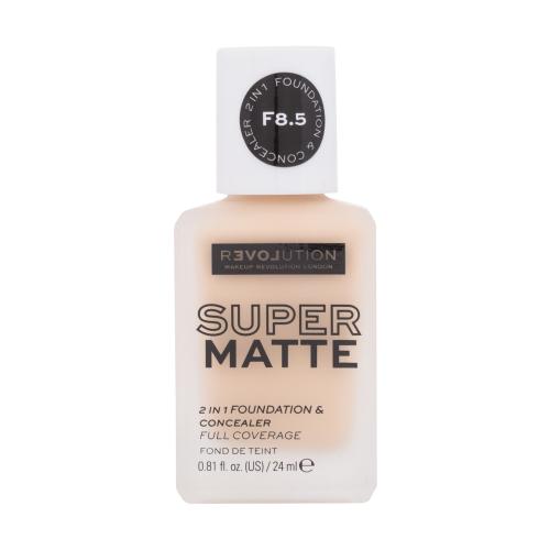 Revolution Relove Super Matte Foundation dlhotrvajúci zmatňujúci make-up odtieň F8.5 24 ml