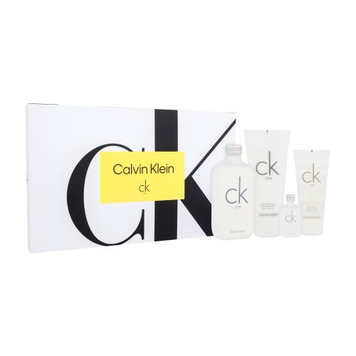 Calvin Klein CK One darčeková kazeta unisex toaletná voda 200 ml + telové mlieko 200 ml + sprchovací gél 100 ml + toaletná voda 15 ml