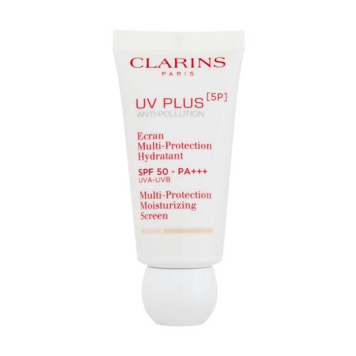 Clarins UV Plus 5P Multi-Protection Moisturizing Screen SPF50 30 ml opaľovací prípravok na tvár W Beige na veľmi suchú pleť; na dehydratovanu pleť
