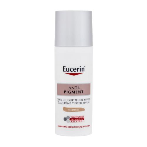 Eucerin Anti-Pigment Tinted Day Cream SPF30 50 ml denný pleťový krém pre ženy Medium na pigmentové škvrny