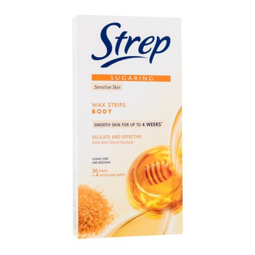 Strep Sugaring Wax Strips Body Delicate And Effective Sensitive Skin 20 ks depilačný prípravok pre ženy