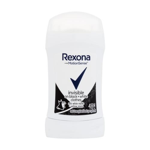 Rexona Invisible on Black + White Clothes Antiperspirant tuhý antiperspitant 48h 40 ml