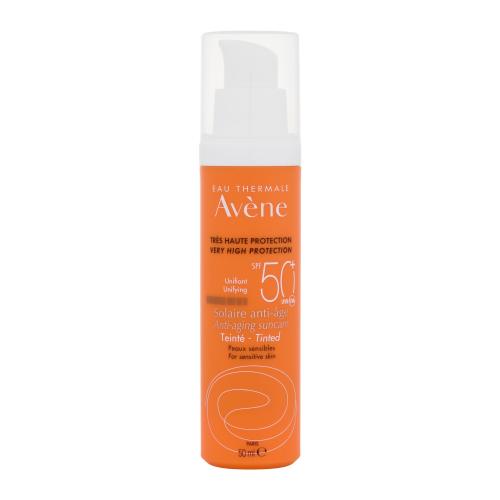 Avène Sun Anti-Aging Suncare Tinted ochranný tónovaný fluid na tvár proti pigmentovým škvrnám SPF 50+ 50 ml