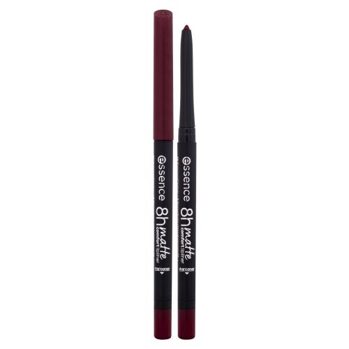 essence 8h Matte Comfort matná ceruzka na pery so strúhatkom odtieň 08 Dark Berry 0,3 g