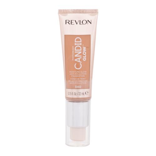 Revlon Photoready Candid Glow 22 ml make-up pre ženy 340 True Beige na rozjasnenie pleti; na dehydratovanu pleť
