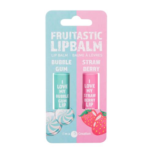 2K Fruitastic darčeková kazeta balzam na pery 4,2 g Bubble Gum + balzam na pery 4,2 g Strawberry pre ženy