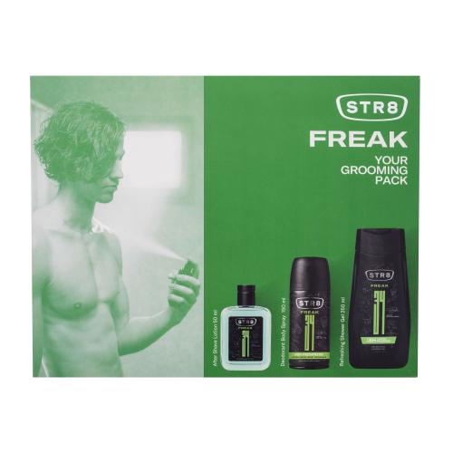 STR8 FR34K darčeková kazeta pre mužov voda po holení 50 ml + sprchovací gél 250 ml + dezodorant 150 ml