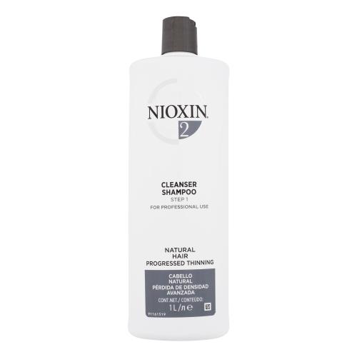Nioxin System 2 Cleanser 1000 ml šampón pre ženy proti vypadávaniu vlasov; na jemné vlasy