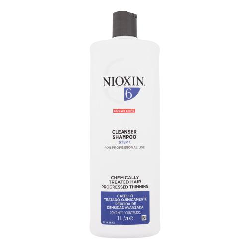Nioxin System 6 Color Safe Cleanser Shampoo 1000 ml šampón pre chemicky ošetrené vlasy pre ženy