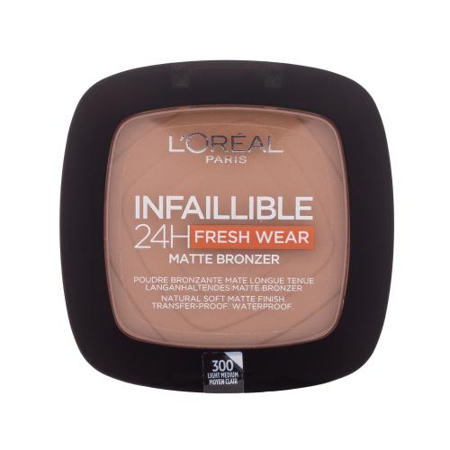 L'Oréal Paris Infaillible 24H Fresh Wear Matte Bronzer 9 g bronzer pre ženy 300 Light Medium