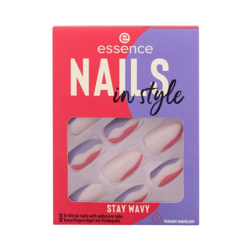 Essence Nails In Style 12 ks umelé nechty pre ženy 13 Stay Wavy