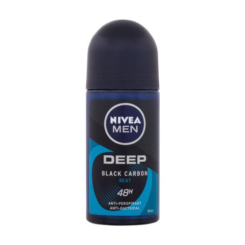 Nivea Men Deep Black Carbon Beat 48H 50 ml antiperspirant pre mužov roll-on