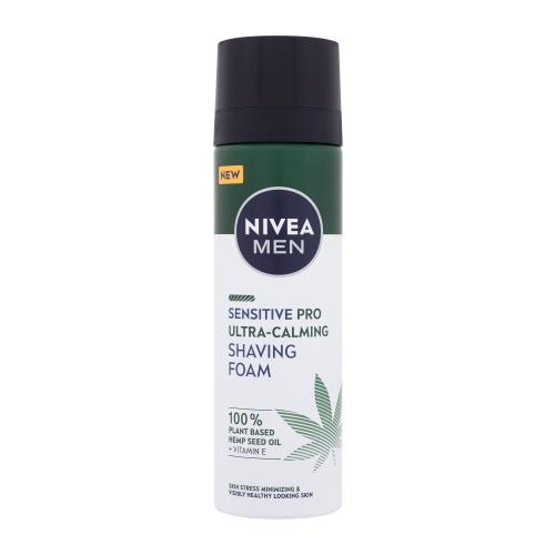 NIVEA MEN Sensitive Hemp pena na holenie s konopným olejom 200 ml