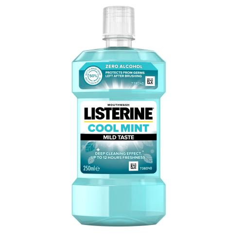 Listerine Cool Mint Mild Taste Mouthwash 250 ml ústna voda unisex
