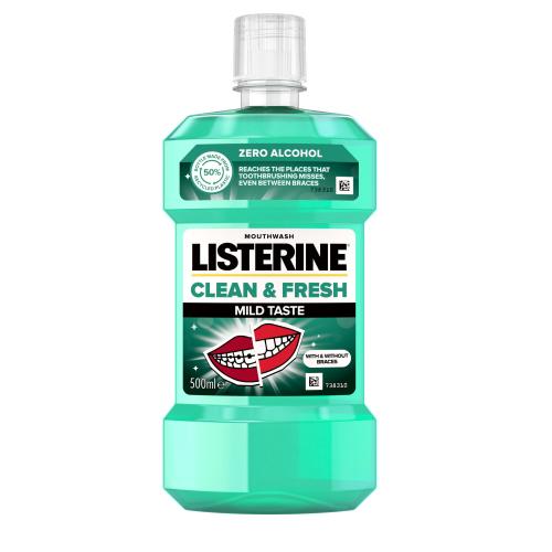 Listerine Clean & Fresh ústna voda proti zubnému kazu 500 ml