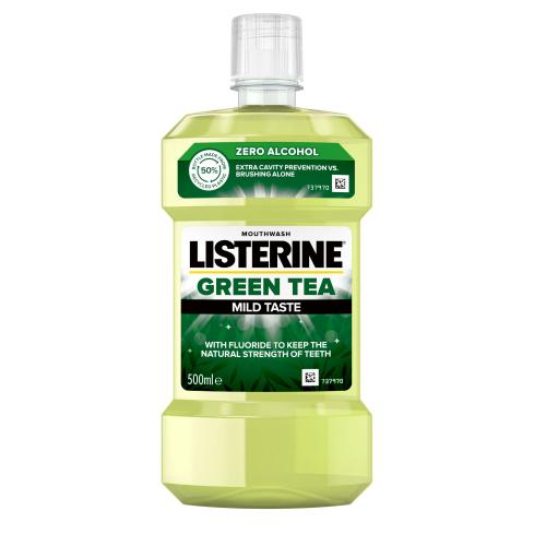 Listerine Green Tea ústna voda na posilnenie zubnej skloviny 500 ml