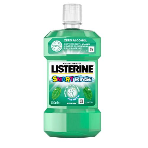 Listerine Smart Rinse Mild Mint Mouthwash 250 ml ústna voda pre deti