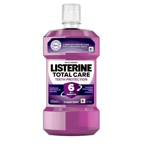 Listerine Total Care Teeth Protection Mouthwash 6 in 1 500 ml ústna voda unisex
