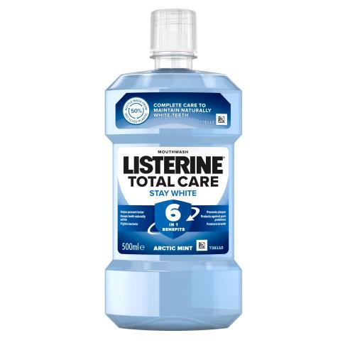 Listerine Total Care Stay White Mouthwash 6 in 1 500 ml ústna voda unisex