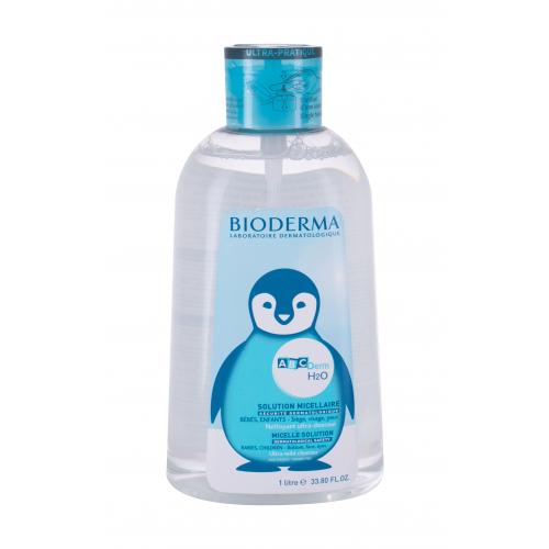 BIODERMA ABCDerm H2O Micellar Water 1000 ml micelárna voda pre deti na veľmi suchú pleť; na citlivú a podráždenú pleť