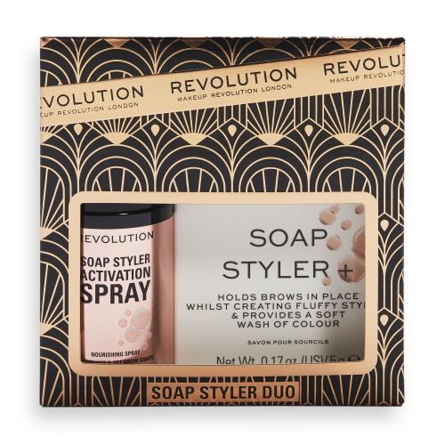 Makeup Revolution Soap Styler sada na obočie darčeková edícia odtieň Transparent