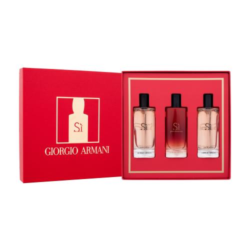 Giorgio Armani Sì Collection darčeková kazeta pre ženy parfumovaná voda Si 2 x 15 ml + parfumovaná voda Si Passione 15 ml