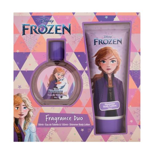 Disney Frozen Anna darčeková kazeta toaletná voda 50 ml + trblietavé telové mlieko 150 ml pre deti