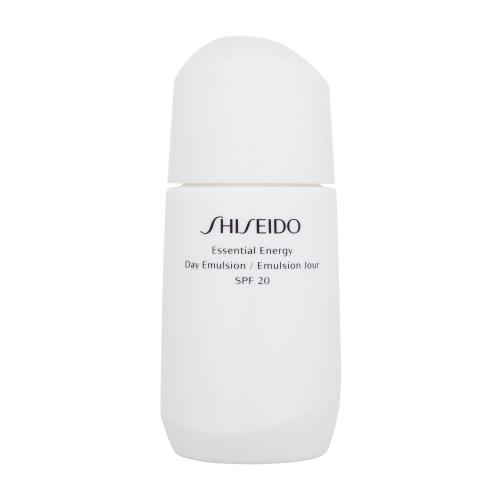 Shiseido Essential Energy Day Emulsion SPF20 75 ml pleťový gél pre ženy proti vráskam; na rozjasnenie pleti; na dehydratovanu pleť