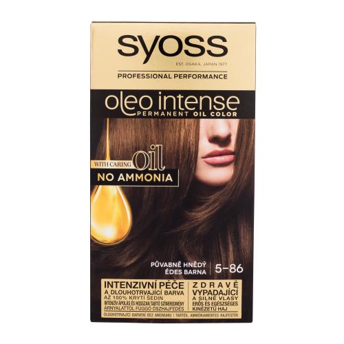 Syoss Oleo Intense Permanent Oil Color 50 ml farba na vlasy pre ženy 5-86 Sweet Brown na farbené vlasy