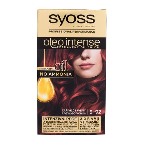 Syoss Oleo Intense Permanent Oil Color 50 ml farba na vlasy pre ženy 5-92 Bright Red na farbené vlasy