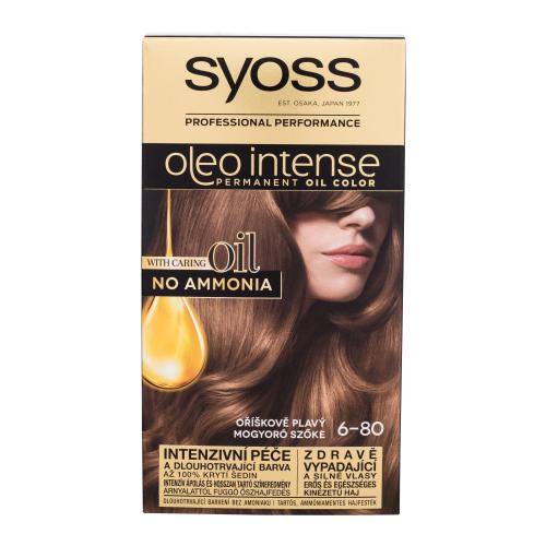 Syoss Oleo Intense Permanent Oil Color 50 ml farba na vlasy pre ženy 6-80 Hazelnut Blond na farbené vlasy