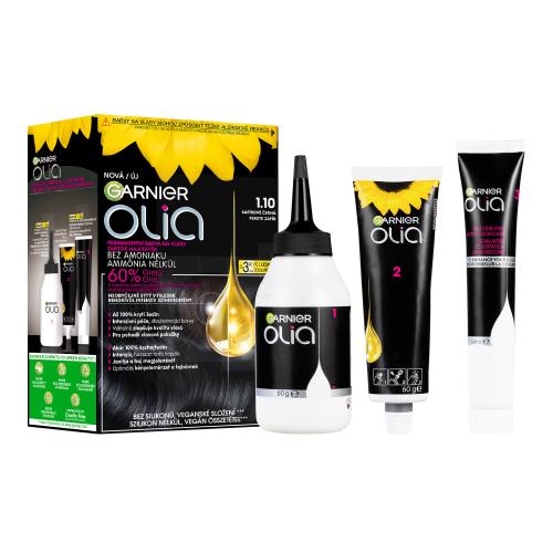 Garnier Olia Big Kit permanentná farba na vlasy odtieň 1.10 Black Sapphire