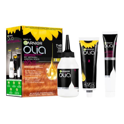 Garnier Olia Big Kit permanentná farba na vlasy odtieň 7.40 Intense Copper 1 ks