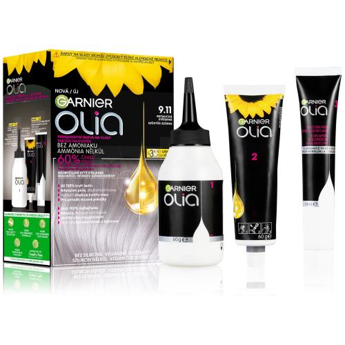 Garnier Olia Big Kit permanentná farba na vlasy odtieň 9.11 Silver Smoke 1 ks