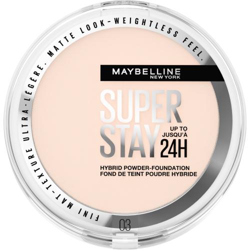 MAYBELLINE NEW YORK SuperStay 24H Hybrid Powder-Foundation kompaktný púdrový make-up pre matný vzhľad odtieň 03 9 g