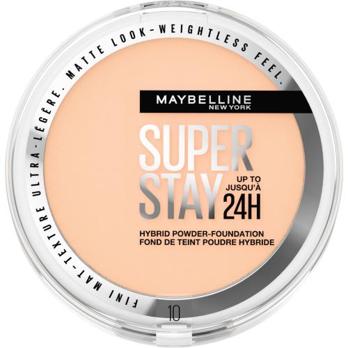 MAYBELLINE NEW YORK SuperStay 24H Hybrid Powder-Foundation kompaktný púdrový make-up pre matný vzhľad odtieň 10 9 g