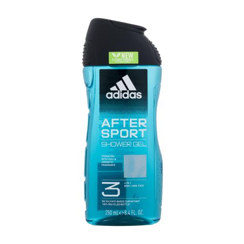 Adidas After Sport Shower Gel 3-In-1 New Cleaner Formula 250 ml sprchovací gél pre mužov