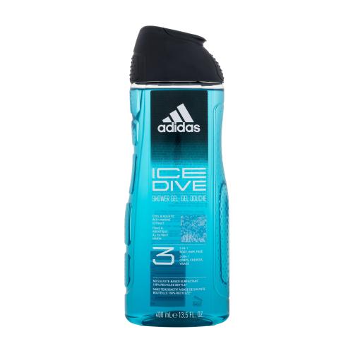 Adidas Ice Dive Shower Gel 3-In-1 400 ml sprchovací gél pre mužov