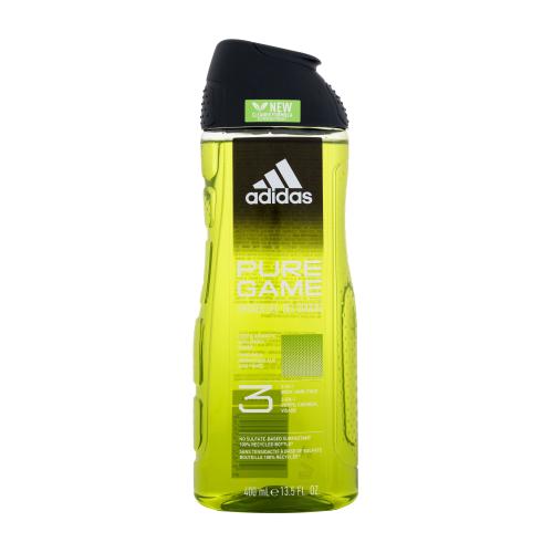 Adidas Pure Game sprchový gél na tvár, telo a vlasy 3v1 pre mužov 400 ml