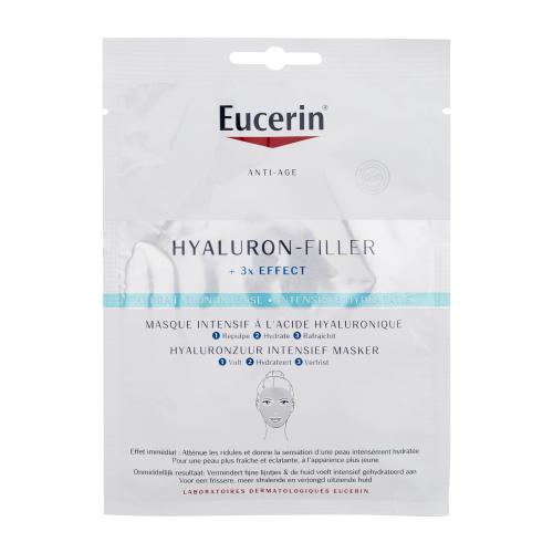 Eucerin Hyaluron-Filler + 3x Effect Hyaluron Intensive Mask 1 ks pleťová maska pre ženy proti vráskam; na rozjasnenie pleti; na dehydratovanu pleť