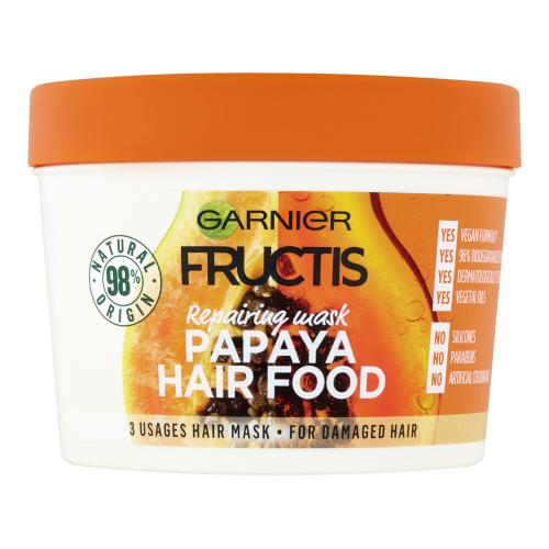 Garnier Fructis Hair Food Papaya Repairing Mask 400 ml maska na vlasy pre ženy na poškodené vlasy